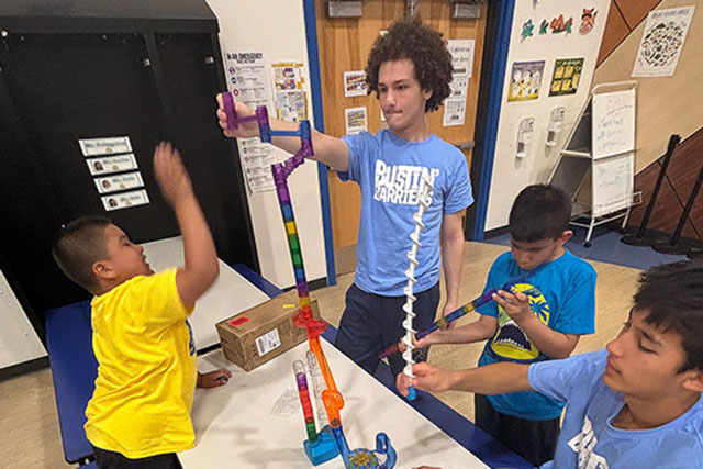 building in the classroom