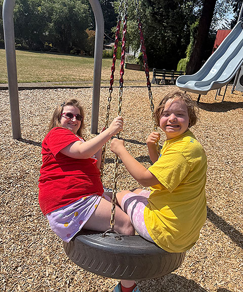 fun on the tire swing
